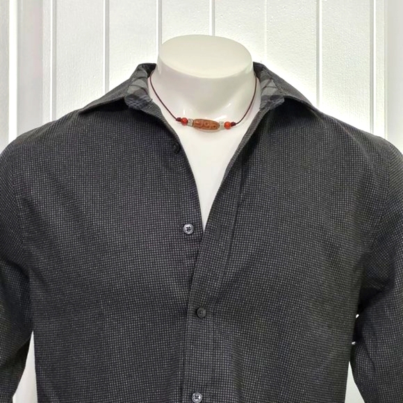 Tibetan Dzi Agate 9 Eye Stone Bead 18 Inch Leather Cord Necklace - Picture 5 of 6